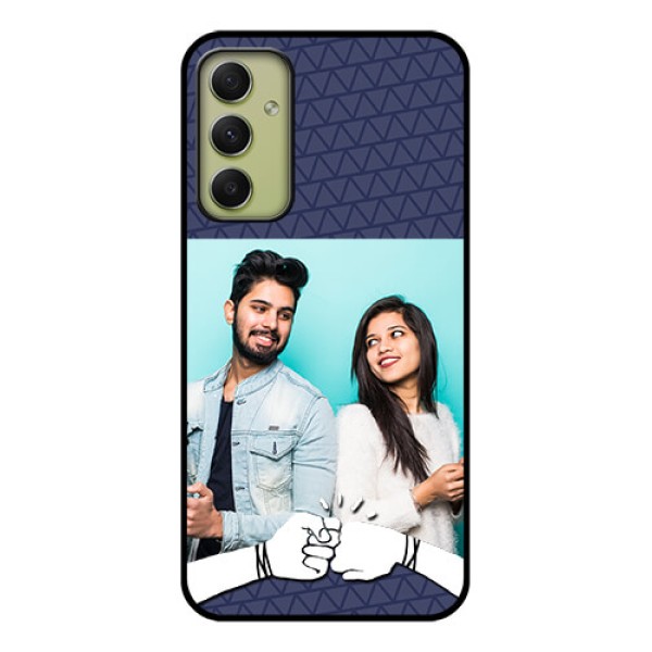 Galaxy A34 5G Photo Printing on Glass Case - with Best Friends Design