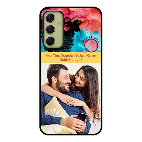 Galaxy A34 5G Custom Glass Mobile Case - Quote with Acrylic Painting Design Galaxy A34 5G Custom Glass Mobile Case - Quote with Acrylic Painting Design