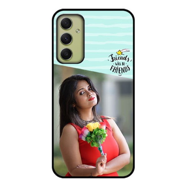 Galaxy A34 5G Custom Glass Phone Case - Friends Picture Icon Design