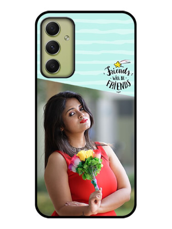Custom Galaxy A34 5G Custom Glass Phone Case - Friends Picture Icon Design