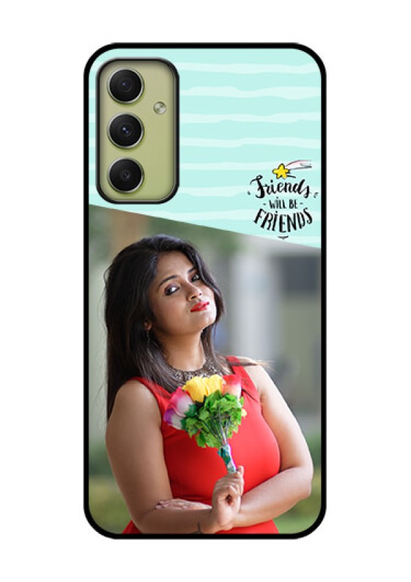 Galaxy A34 5G Custom Glass Phone Case - Friends Picture Icon Design