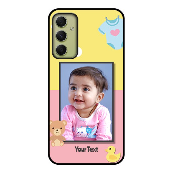 Galaxy A34 5G Photo Printing on Glass Case - Kids 2 Color Design