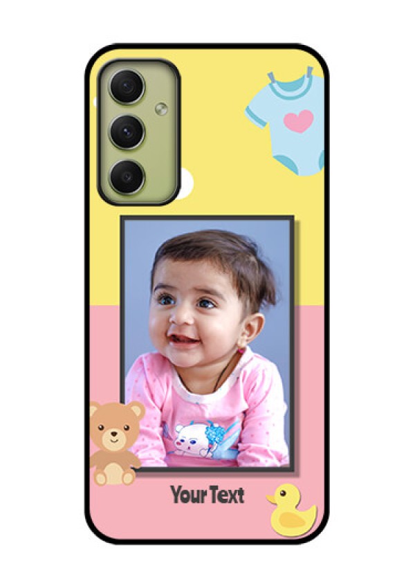 Galaxy A34 5G Photo Printing on Glass Case - Kids 2 Color Design