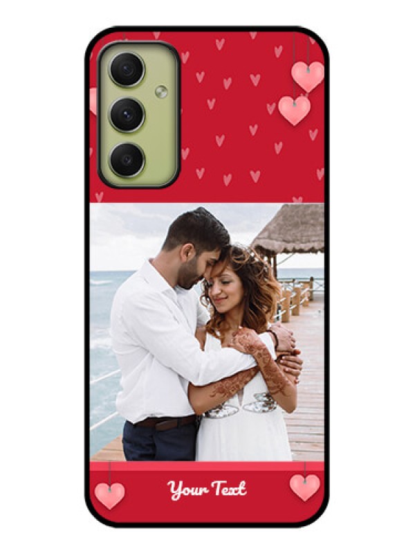 Custom Galaxy A34 5G Custom Glass Phone Case - Valentines Day Design