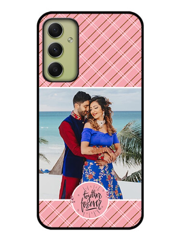 Custom Galaxy A34 5G Personalized Glass Phone Case - Together Forever Design