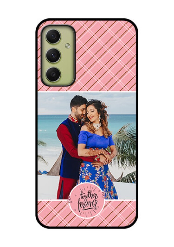 Galaxy A34 5G Personalized Glass Phone Case - Together Forever Design