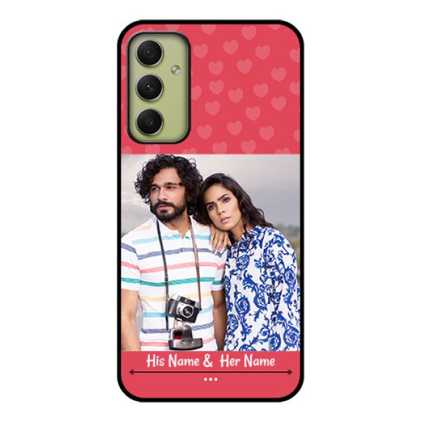 Galaxy A34 5G Photo Printing on Glass Case - Simple Love Design