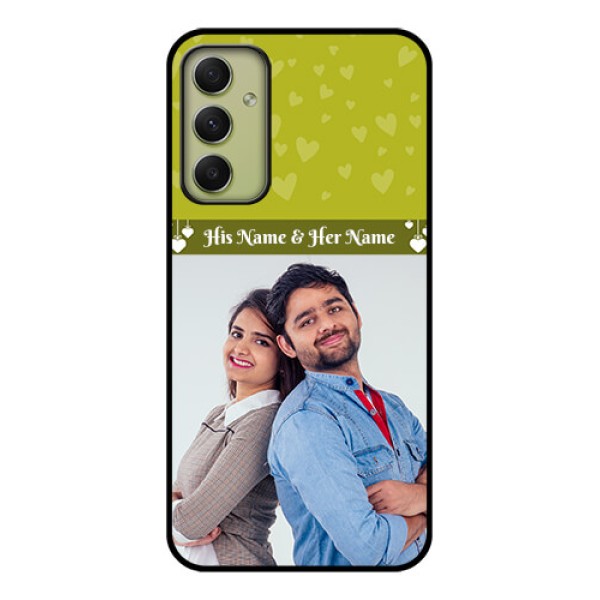 Galaxy A34 5G Custom Glass Phone Case - You & Me Heart Design