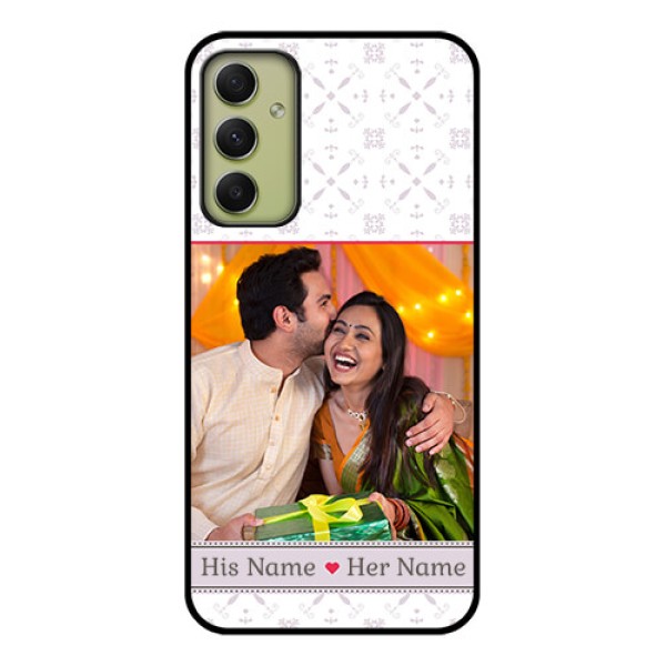 Galaxy A34 5G Custom Glass Mobile Case - with Photo and Ethnic Design Galaxy A34 5G Custom Glass Mobile Case - with Photo and Ethnic Design