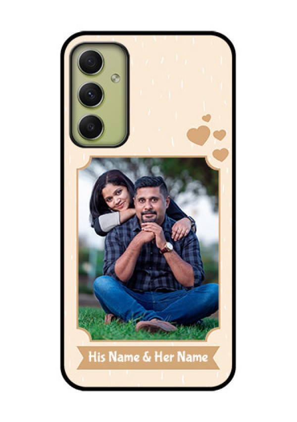 Galaxy A34 5G Custom Glass Phone Case - with confetti love design