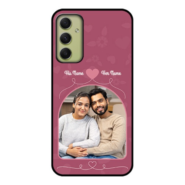 Galaxy A34 5G Photo Printing on Glass Case - Love Floral Design Galaxy A34 5G Photo Printing on Glass Case - Love Floral Design