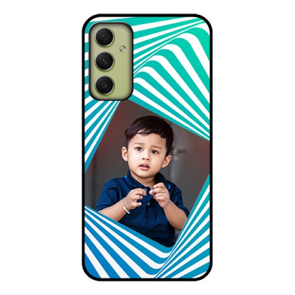 Galaxy A34 5G Personalized Glass Phone Case - Abstract Spiral Design