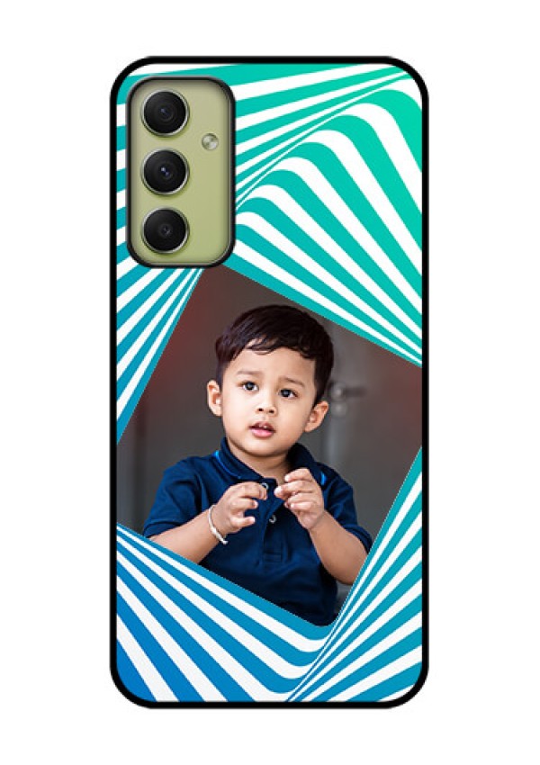 Galaxy A34 5G Personalized Glass Phone Case - Abstract Spiral Design