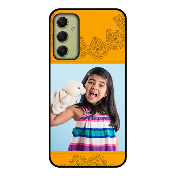 Galaxy A34 5G Personalized Glass Phone Case - Photo Wedding Design
