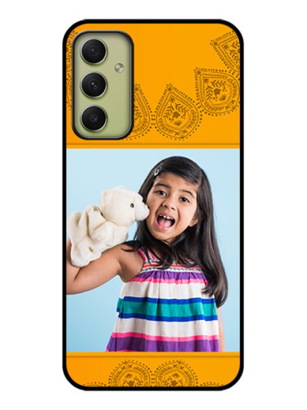 Custom Galaxy A34 5G Personalized Glass Phone Case - Photo Wedding Design