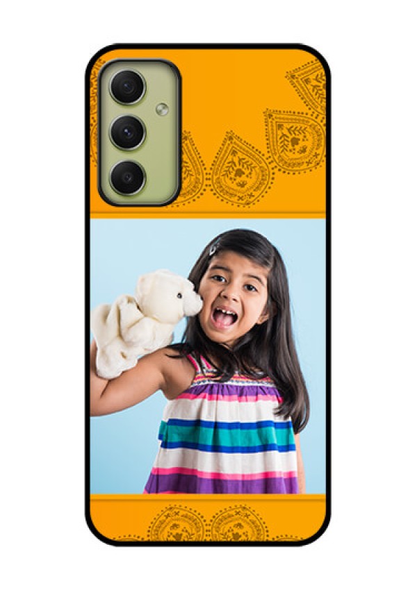 Galaxy A34 5G Personalized Glass Phone Case - Photo Wedding Design