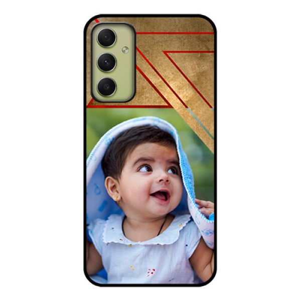 Galaxy A34 5G Personalized Glass Phone Case - Gradient Abstract Texture Design