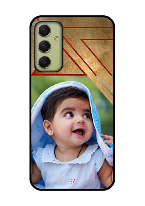 Galaxy A34 5G Personalized Glass Phone Case - Gradient Abstract Texture Design