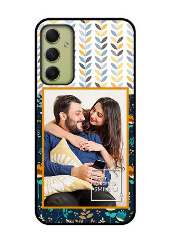 Galaxy A34 5G Custom Glass Mobile Case - Pattern Design