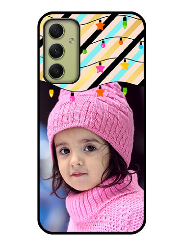 Custom Galaxy A34 5G Custom Glass Mobile Case - Lights Hanging Design