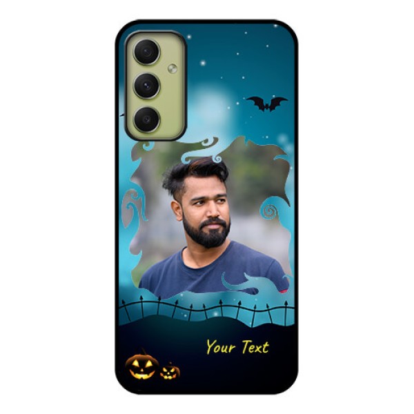 Galaxy A34 5G Custom Glass Phone Case - Halloween frame design