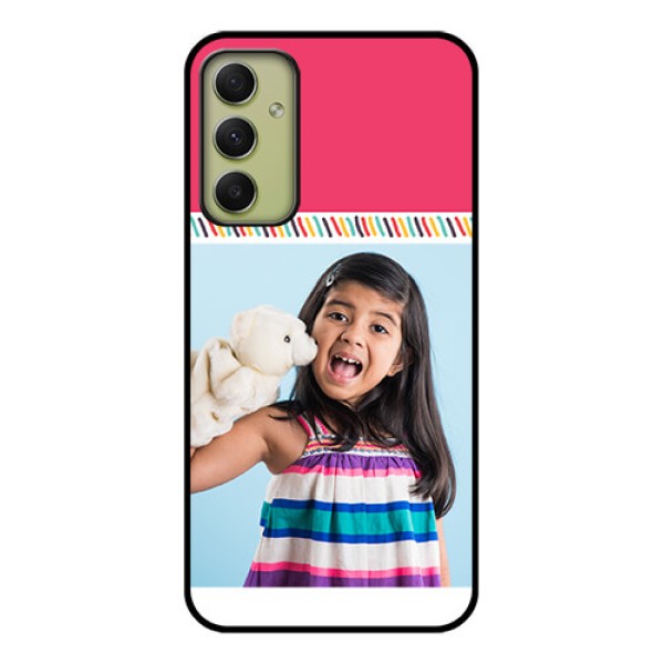 Galaxy A34 5G Personalized Glass Phone Case - Line art design
