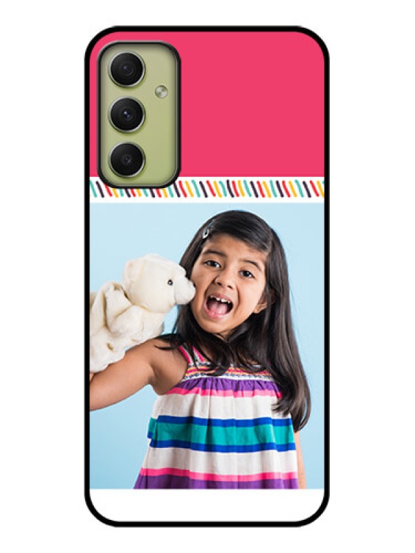 Custom Galaxy A34 5G Personalized Glass Phone Case - Line art design