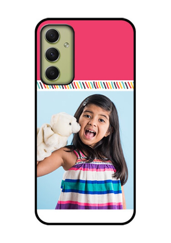 Galaxy A34 5G Personalized Glass Phone Case - Line art design
