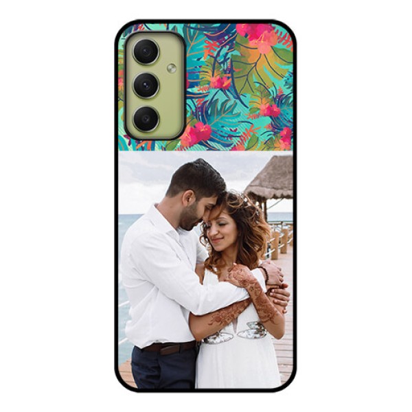 Galaxy A34 5G Photo Printing on Glass Case - Watercolor Floral Design