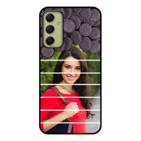 Galaxy A34 5G Custom Glass Phone Case - with Oreo Biscuit Design Galaxy A34 5G Custom Glass Phone Case - with Oreo Biscuit Design