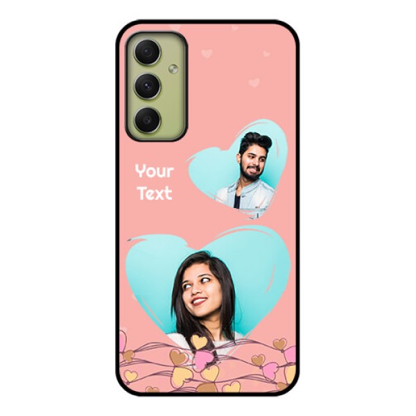 Galaxy A34 5G Custom Glass Mobile Case - Love Doodle Design Galaxy A34 5G Custom Glass Mobile Case - Love Doodle Design