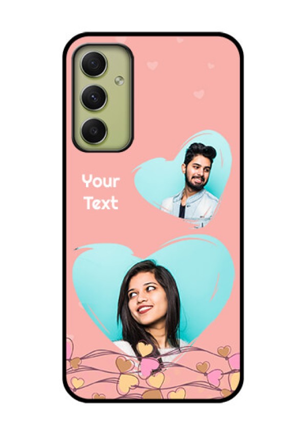 Galaxy A34 5G Custom Glass Mobile Case - Love Doodle Design