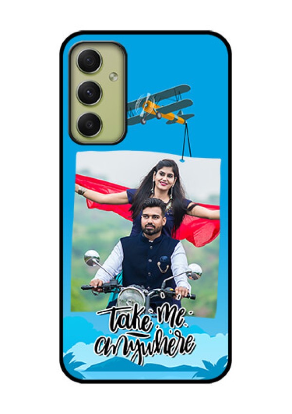 Galaxy A34 5G Custom Glass Mobile Case - Traveller Design
