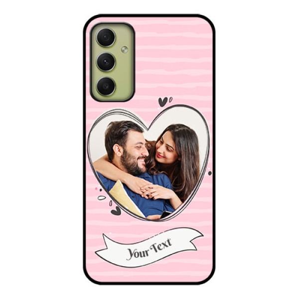 Galaxy A34 5G Custom Glass Phone Case - Vintage Heart Design Galaxy A34 5G Custom Glass Phone Case - Vintage Heart Design