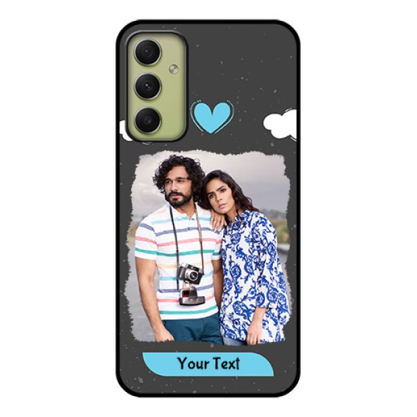 Galaxy A34 5G Custom Glass Phone Case - Splashes with love doodles Design Galaxy A34 5G Custom Glass Phone Case - Splashes with love doodles Design