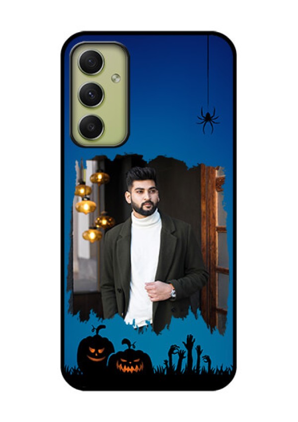 Galaxy A34 5G Photo Printing on Glass Case - with pro Halloween design