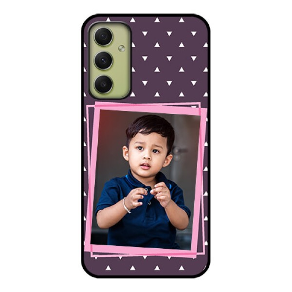 Galaxy A34 5G Custom Glass Mobile Case - Triangle Pattern Dotted Design