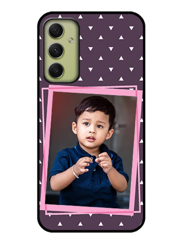 Custom Galaxy A34 5G Custom Glass Mobile Case - Triangle Pattern Dotted Design