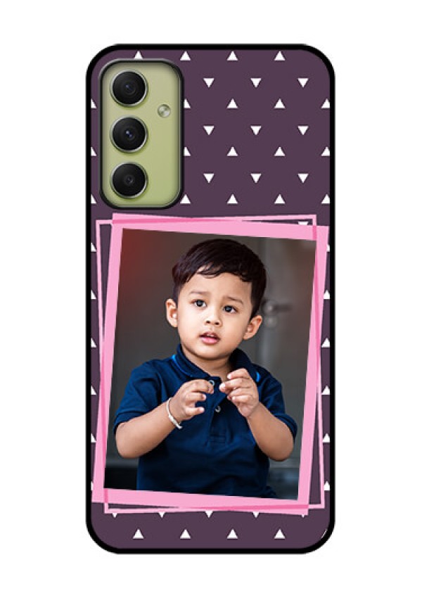 Galaxy A34 5G Custom Glass Mobile Case - Triangle Pattern Dotted Design
