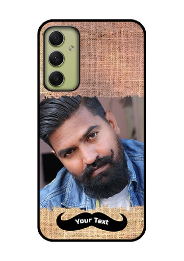 Galaxy A34 5G Personalized Glass Phone Case - with Texture Design