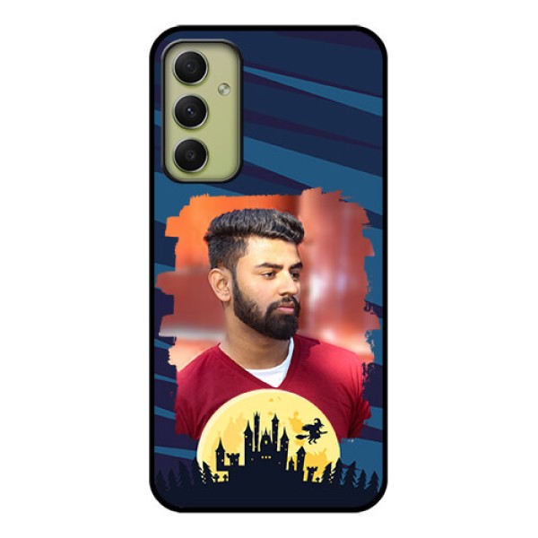 Galaxy A34 5G Photo Printing on Glass Case - Halloween Witch Design Galaxy A34 5G Photo Printing on Glass Case - Halloween Witch Design