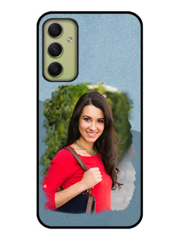 Custom Galaxy A34 5G Custom Glass Mobile Case - Grunge Line Art Design