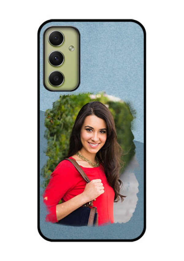 Galaxy A34 5G Custom Glass Mobile Case - Grunge Line Art Design