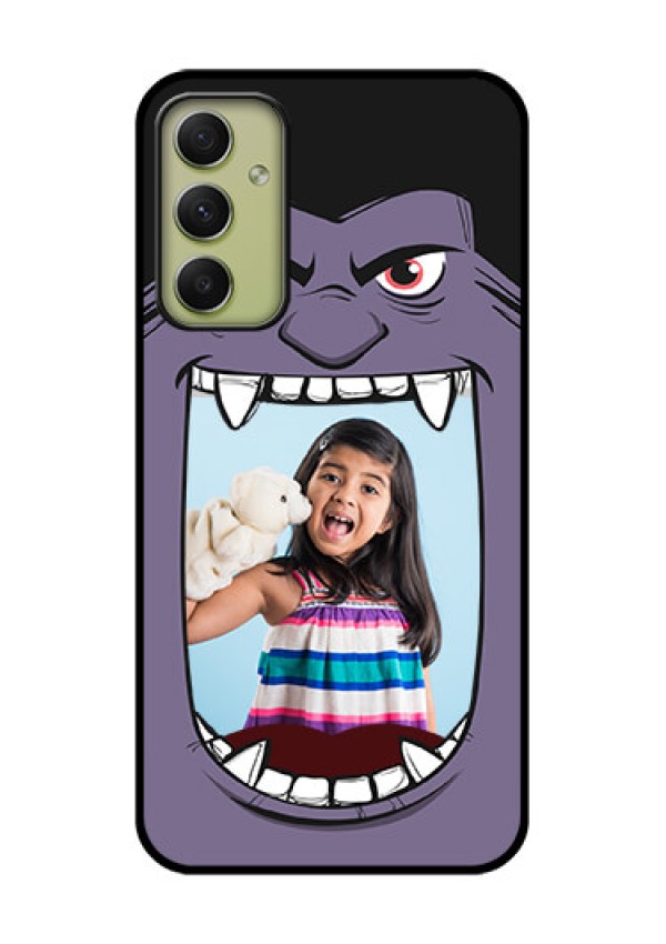 Galaxy A34 5G Custom Glass Phone Case - Angry Monster Design