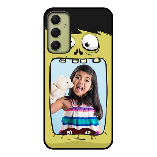Galaxy A34 5G Personalized Glass Phone Case - Cartoon monster back case Design Galaxy A34 5G Personalized Glass Phone Case - Cartoon monster back case Design