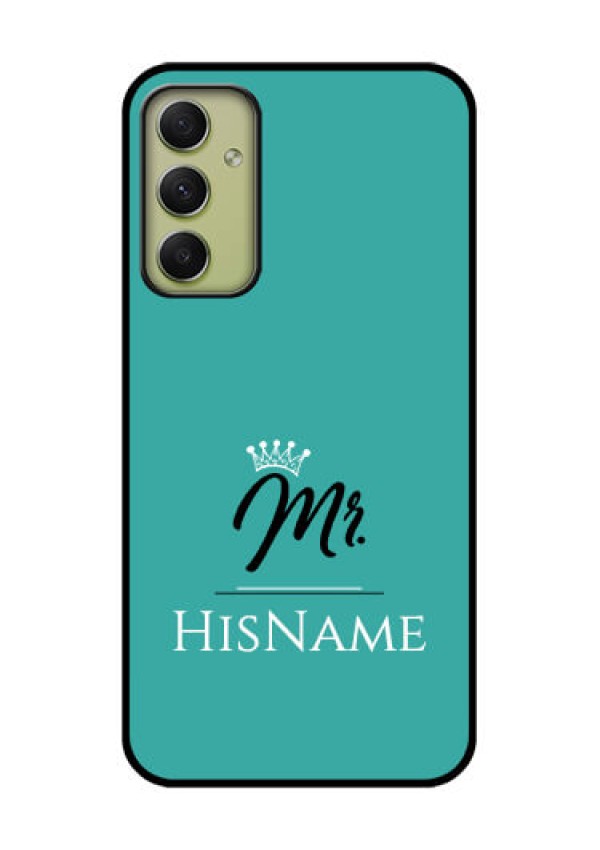 Galaxy A34 5G Custom Glass Phone Case Mr with Name