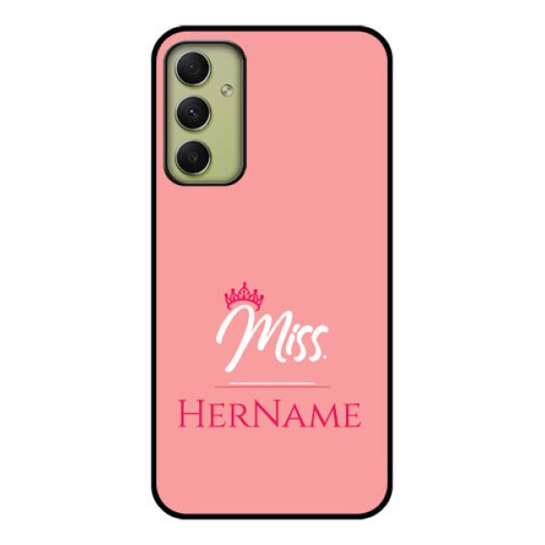 Galaxy A34 5G Custom Glass Phone Case Mrs with Name