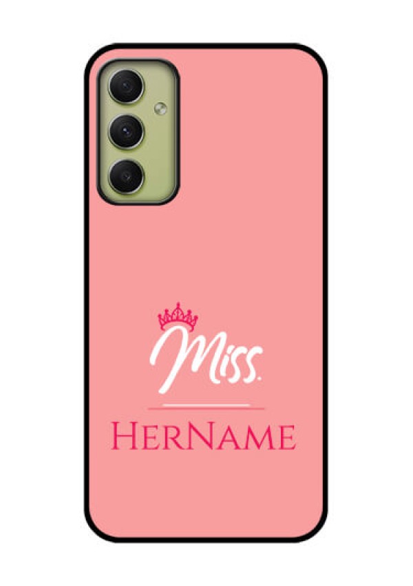 Galaxy A34 5G Custom Glass Phone Case Mrs with Name