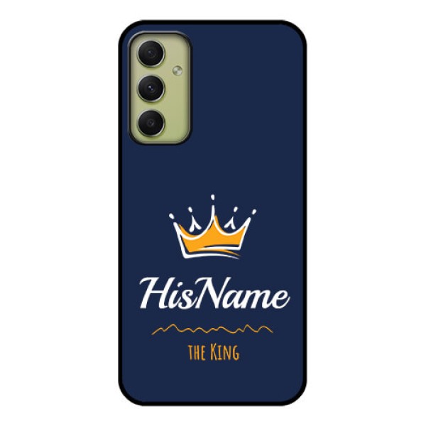 Galaxy A34 5G Glass Phone Case King with Name