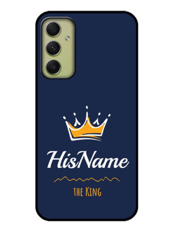 Custom Galaxy A34 5G Glass Phone Case King with Name